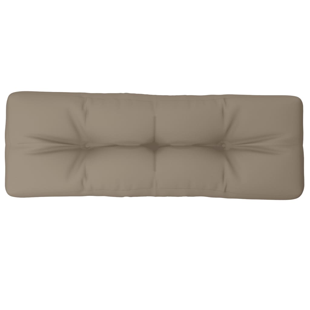 Palletkussen 120x40x12 cm stof taupe