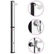 Buitendouche solar 35L zilver