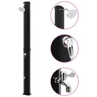 Outdoor Solar Shower with Shower Head and Tap 35 L Black