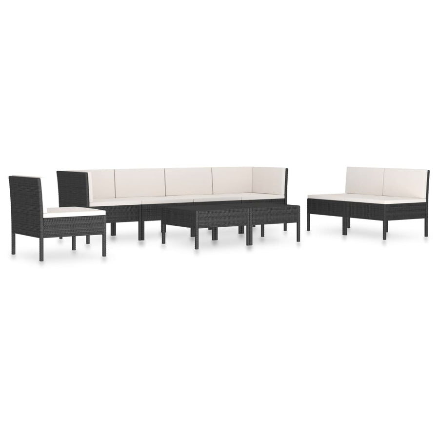 9-Delige Loungeset Met Kussens Poly Rattan 1