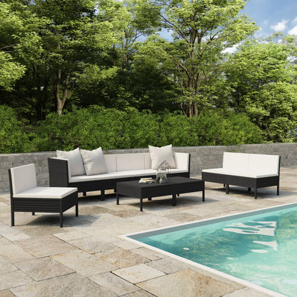9-Delige Loungeset Met Kussens Poly Rattan 1