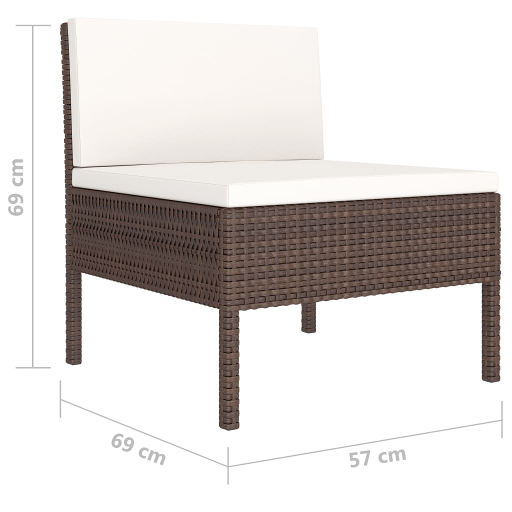 10-Delige Loungeset Met Kussens Poly Rattan 1