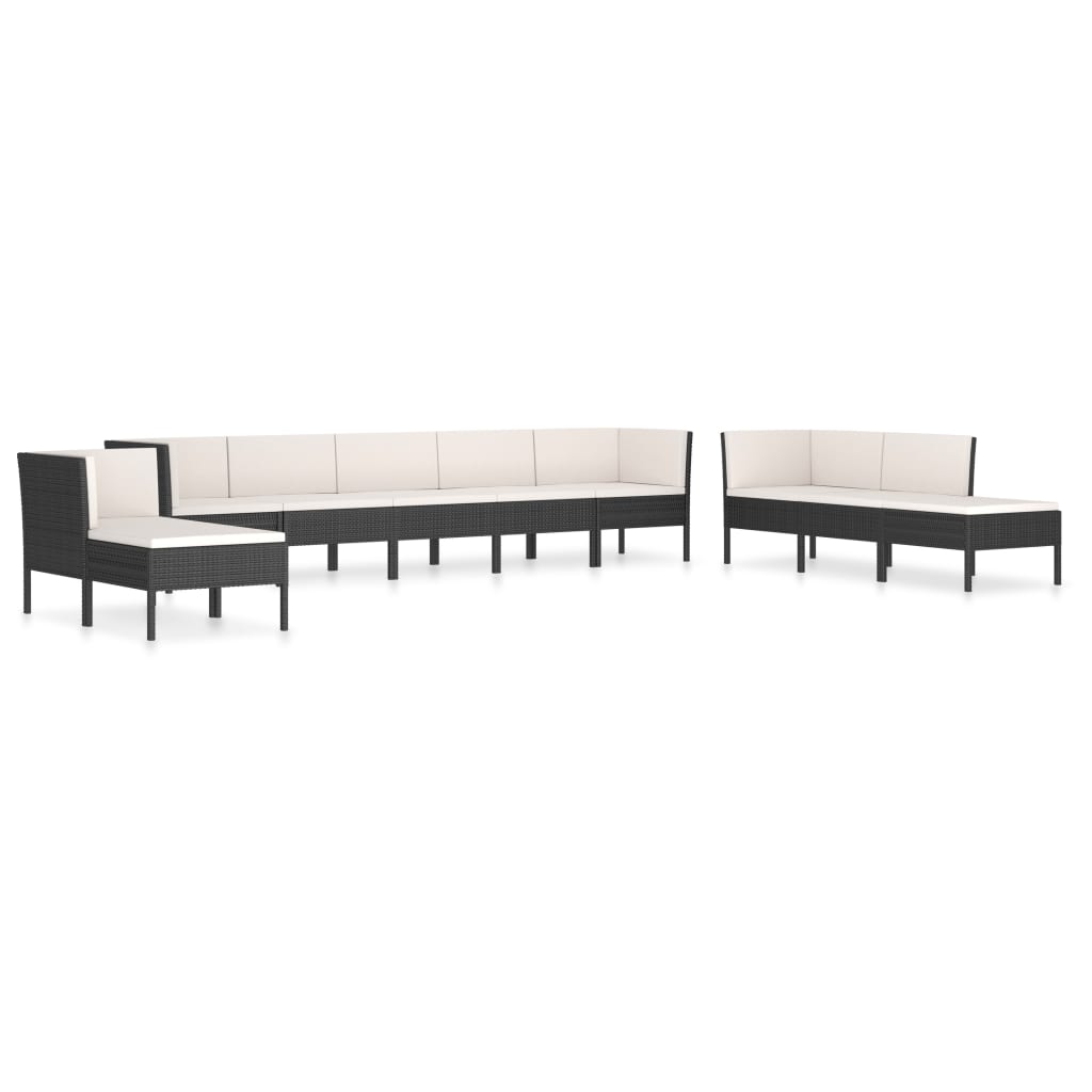 10-Delige Loungeset Met Kussens Poly Rattan 1