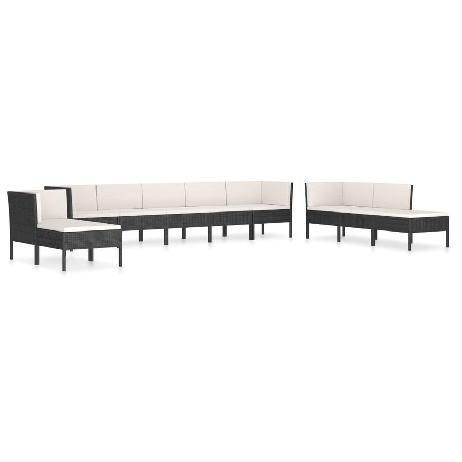 10-Delige Loungeset Met Kussens Poly Rattan 1
