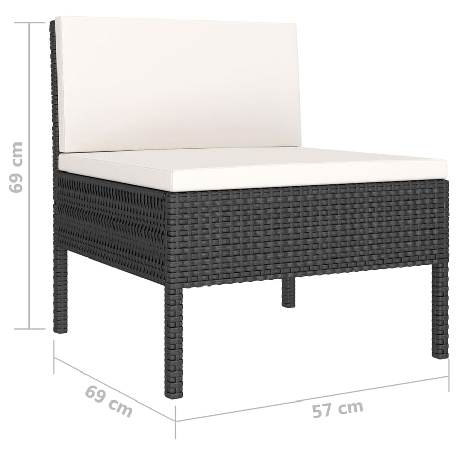 10-Delige Loungeset Met Kussens Poly Rattan 1