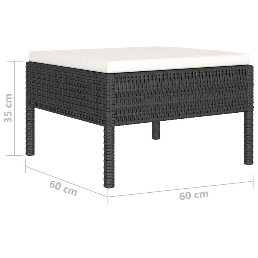 10-Delige Loungeset Met Kussens Poly Rattan 1