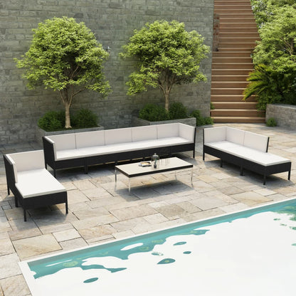 10-Delige Loungeset Met Kussens Poly Rattan 1