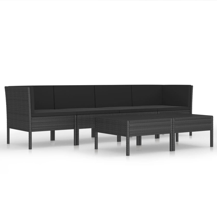6-Delige Loungeset Met Kussens Poly Rattan 1