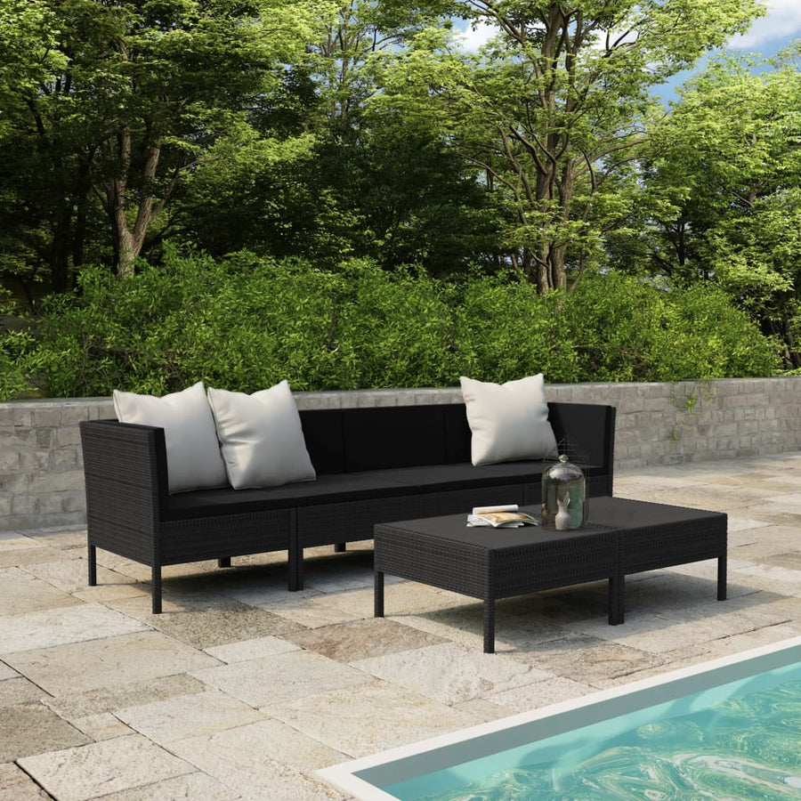 6-Delige Loungeset Met Kussens Poly Rattan 1