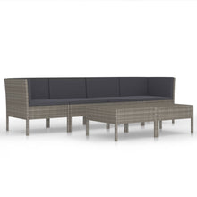 6-Delige Loungeset Met Kussens Poly Rattan 1