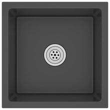 Gootsteen Handgemaakt Roestvrij Staal 40 x 40 x 20 cm Zwart