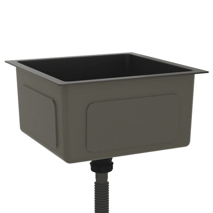 Gootsteen Handgemaakt Roestvrij Staal 40 x 40 x 20 cm Zwart