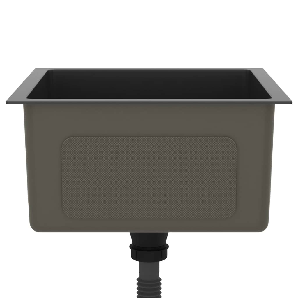 Gootsteen Handgemaakt Roestvrij Staal 40 x 40 x 20 cm Zwart