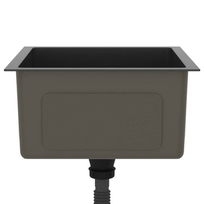 Gootsteen Handgemaakt Roestvrij Staal 40 x 40 x 20 cm Zwart