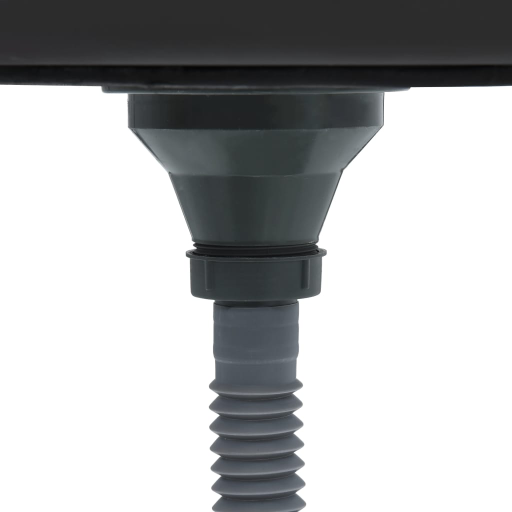 Gootsteen Handgemaakt Roestvrij Staal 40 x 40 x 20 cm Zwart