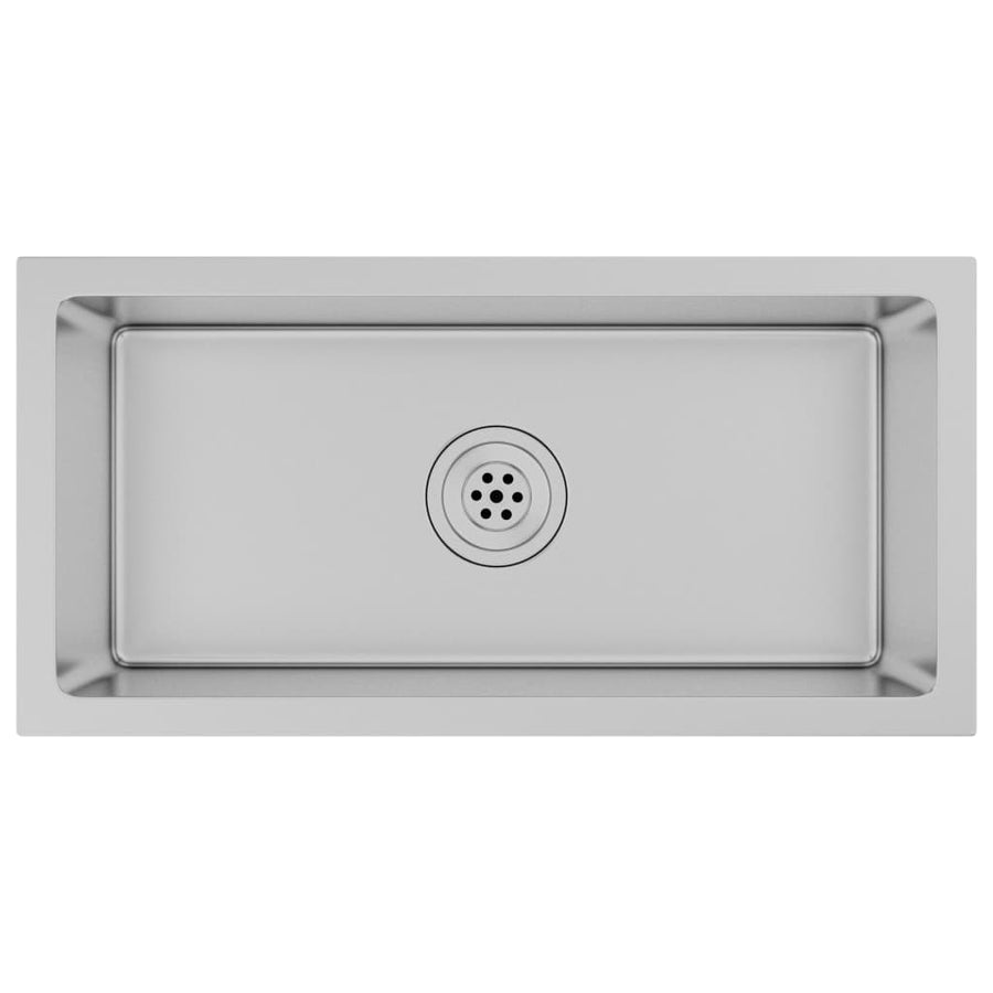 Gootsteen Handgemaakt Roestvrij Staal 60 x 30 x 20 cm Zilver