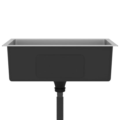 Gootsteen Handgemaakt Roestvrij Staal 60 x 30 x 20 cm Zilver