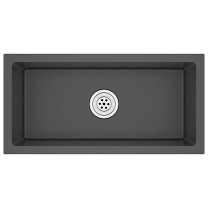 Gootsteen Handgemaakt Roestvrij Staal 60 x 30 x 20 cm Zwart