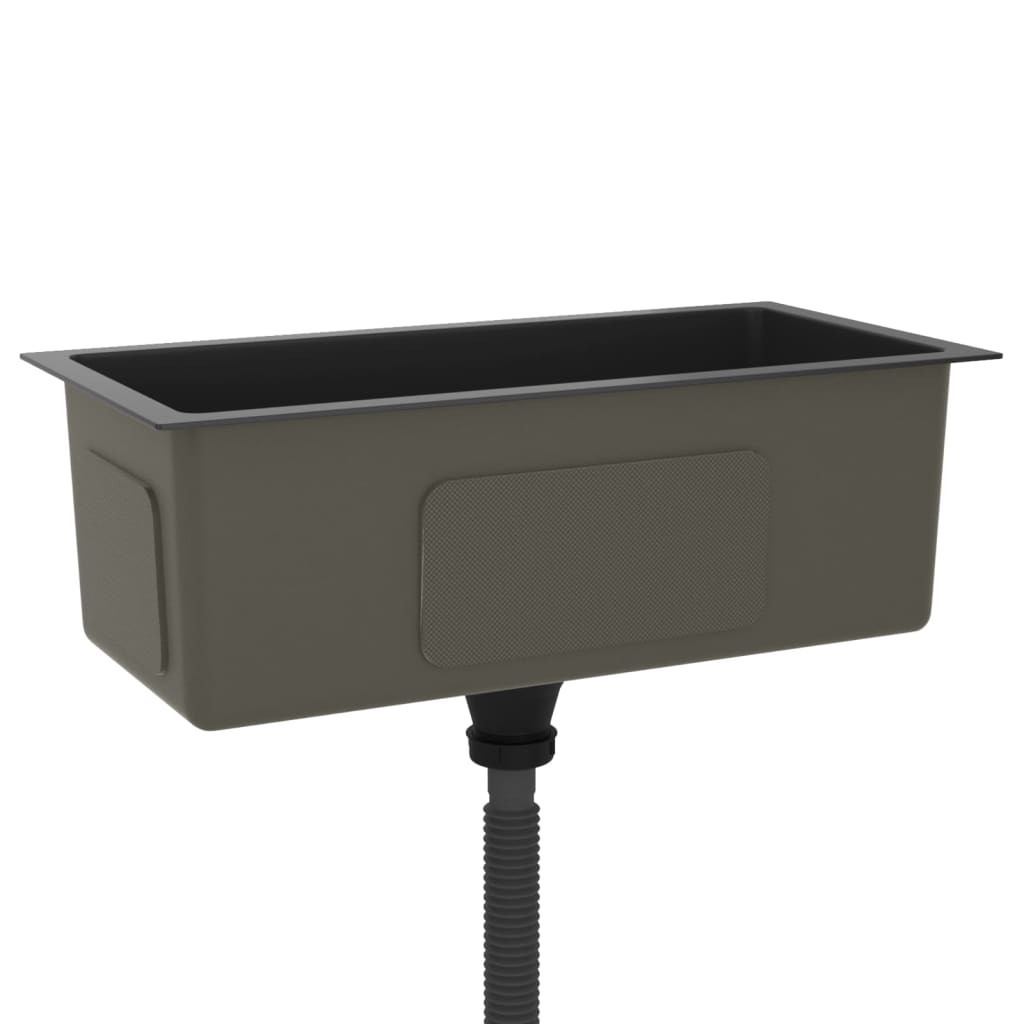 Gootsteen Handgemaakt Roestvrij Staal 60 x 30 x 20 cm Zwart