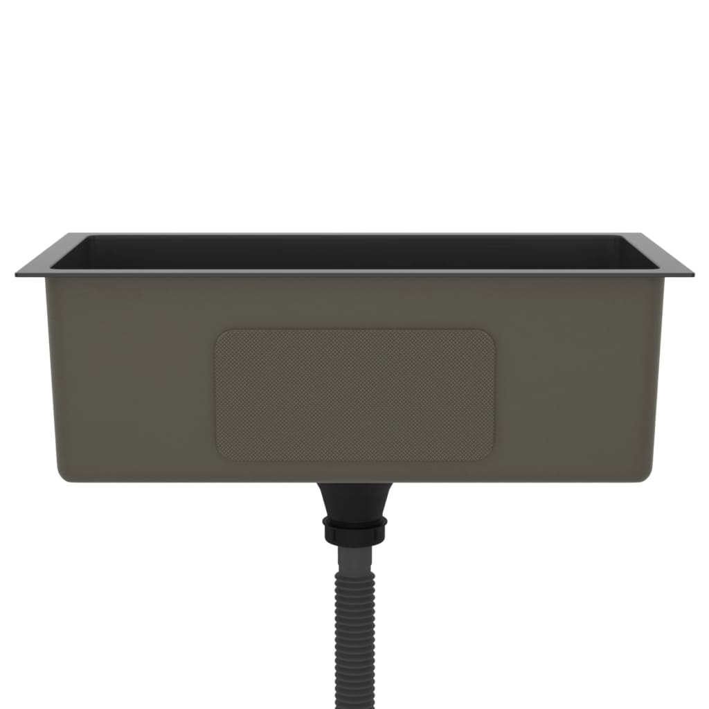 Gootsteen Handgemaakt Roestvrij Staal 60 x 30 x 20 cm Zwart