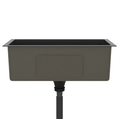 Gootsteen Handgemaakt Roestvrij Staal 60 x 30 x 20 cm Zwart