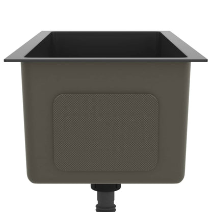 Gootsteen Handgemaakt Roestvrij Staal 60 x 30 x 20 cm Zwart