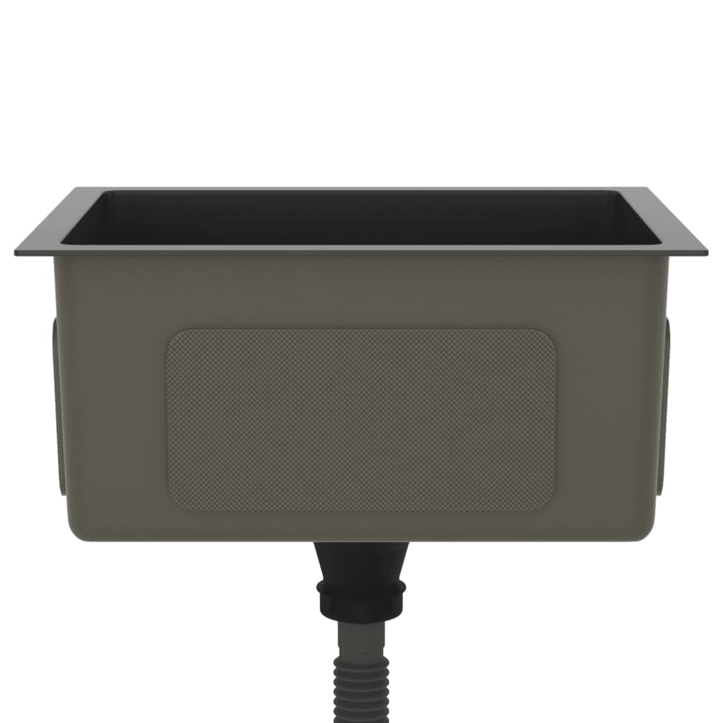 Gootsteen Handgemaakt Roestvrij Staal 44 x 34 x 20 cm Zwart