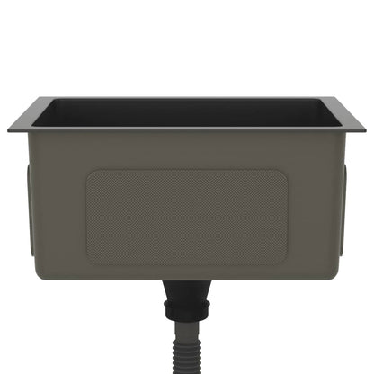 Gootsteen Handgemaakt Roestvrij Staal 44 x 34 x 20 cm Zwart