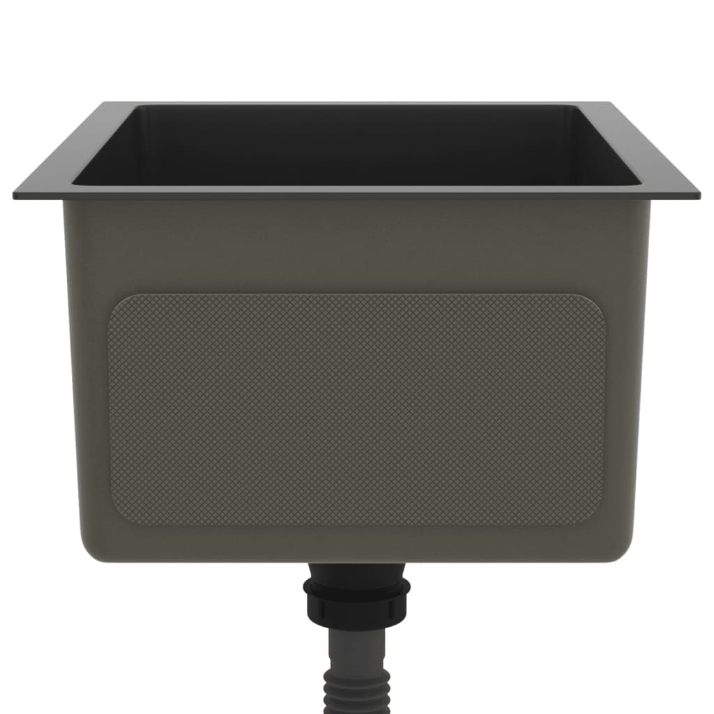 Gootsteen Handgemaakt Roestvrij Staal 44 x 34 x 20 cm Zwart