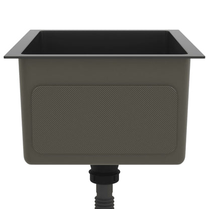 Gootsteen Handgemaakt Roestvrij Staal 44 x 34 x 20 cm Zwart