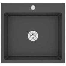 Gootsteen Handgemaakt Roestvrij Staal 53 x 50 x 20 cm Zwart