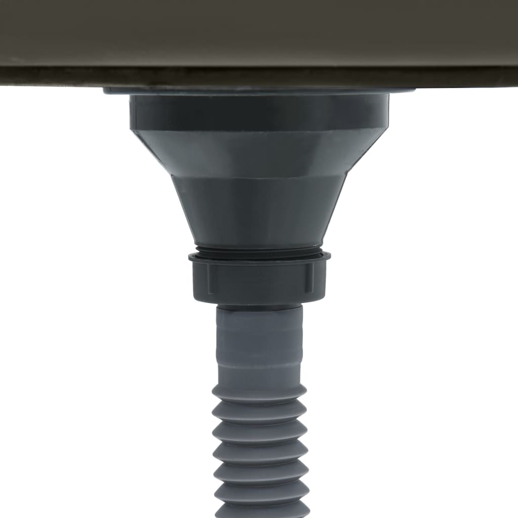 Gootsteen Handgemaakt Roestvrij Staal 53 x 50 x 20 cm Zwart