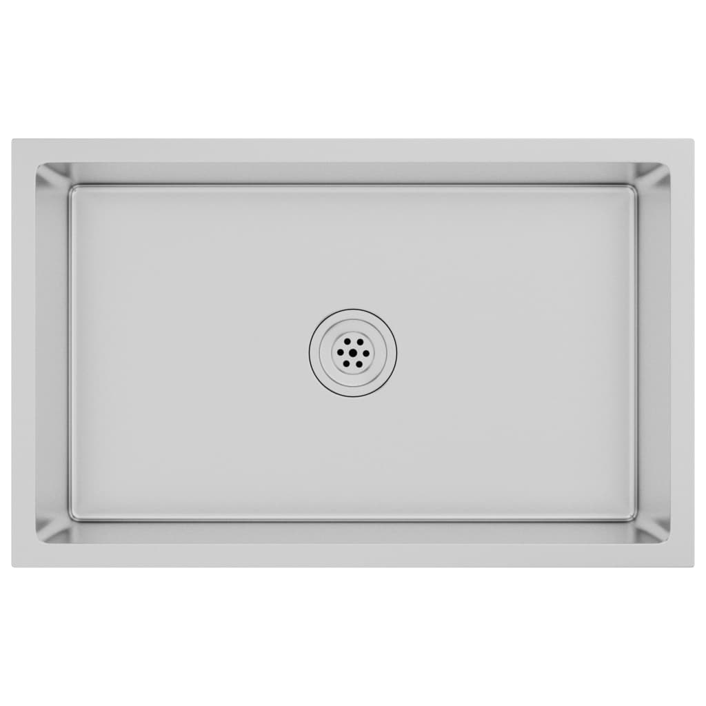 Gootsteen Handgemaakt Roestvrij Staal 70 x 44 x 20 cm Zilver