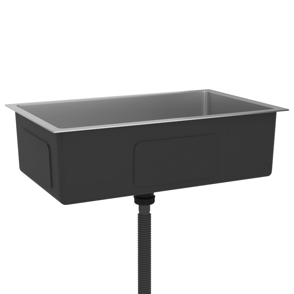 Gootsteen Handgemaakt Roestvrij Staal 70 x 44 x 20 cm Zilver