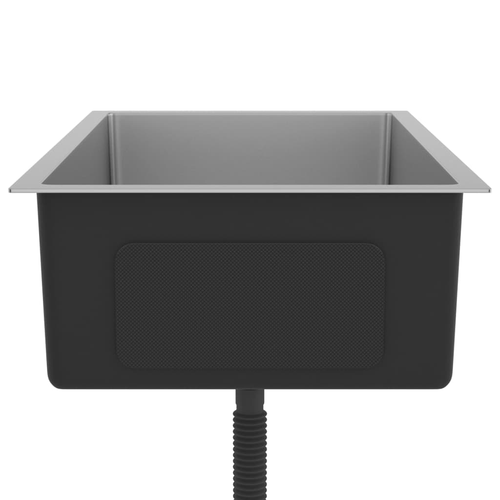 Gootsteen Handgemaakt Roestvrij Staal 70 x 44 x 20 cm Zilver