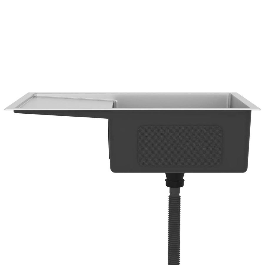 Gootsteen Handgemaakt Roestvrij Staal 75 x 44 x 20 cm Zilver