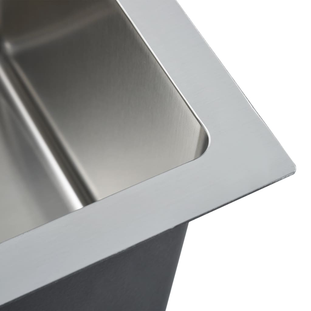 Gootsteen Handgemaakt Roestvrij Staal 75 x 44 x 20 cm Zilver
