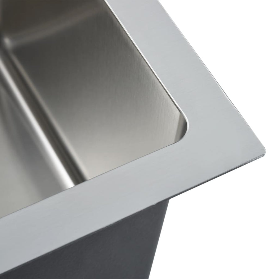 Gootsteen Handgemaakt Roestvrij Staal 75 x 44 x 20 cm Zilver