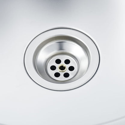 Gootsteen Handgemaakt Roestvrij Staal 100 x 44 x 20 cm (two sinks) Zilver