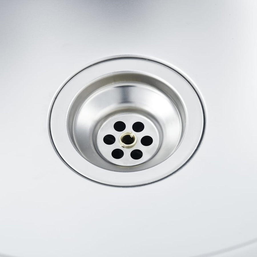 Gootsteen Handgemaakt Roestvrij Staal 100 x 44 x 20 cm (two sinks) Zilver