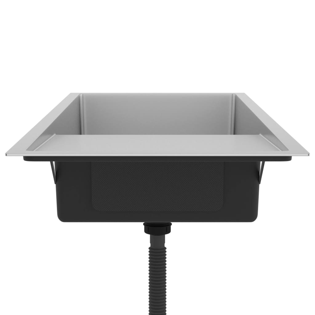 Gootsteen Handgemaakt Roestvrij Staal 100 x 44 x 20 cm Zilver