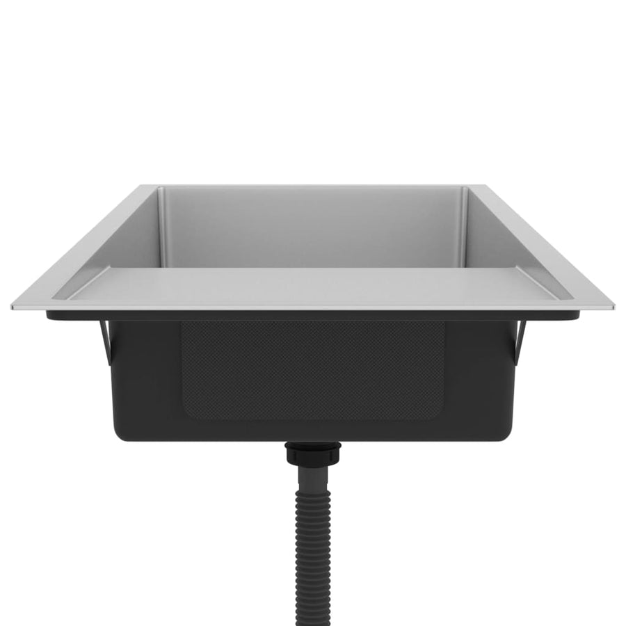 Gootsteen Handgemaakt Roestvrij Staal 100 x 44 x 20 cm Zilver