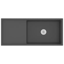 Gootsteen Handgemaakt Roestvrij Staal 100 x 44 x 20 cm Zwart