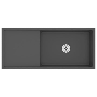 Gootsteen Handgemaakt Roestvrij Staal 100 x 44 x 20 cm Zwart