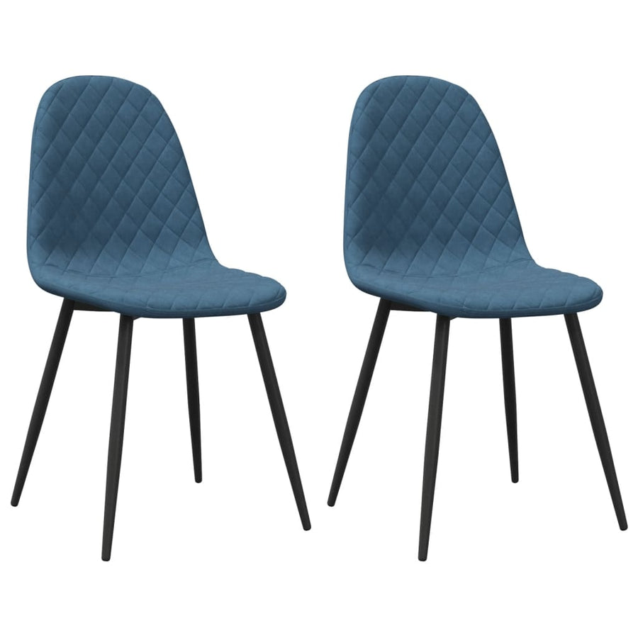 Eetkamerstoelen Fluweel 2 Blauw