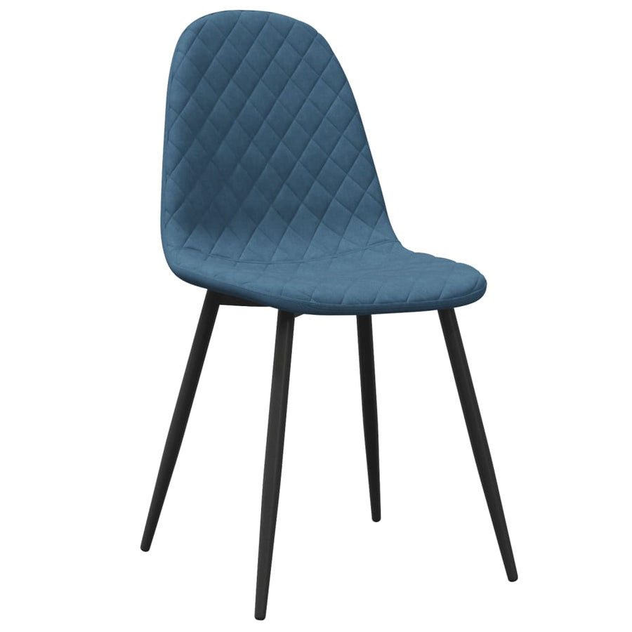 Eetkamerstoelen Fluweel 2 Blauw