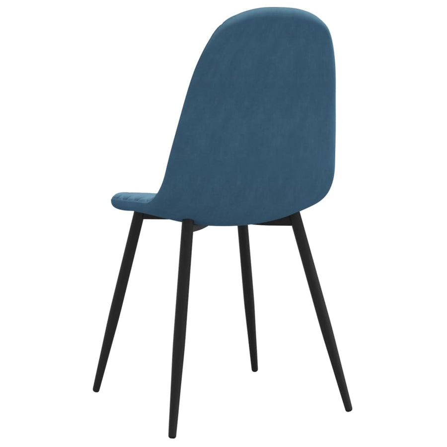 Eetkamerstoelen Fluweel 2 Blauw