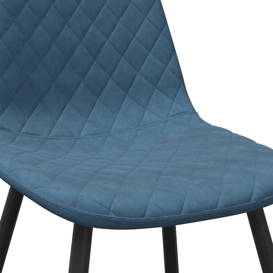 Eetkamerstoelen Fluweel 2 Blauw