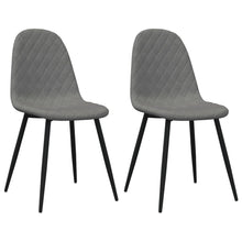 Eetkamerstoelen Fluweel 2 Lichtgrijs
