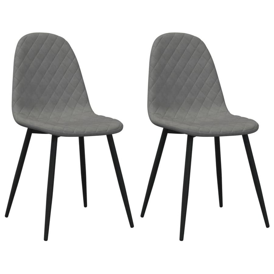 Eetkamerstoelen Fluweel 2 Lichtgrijs